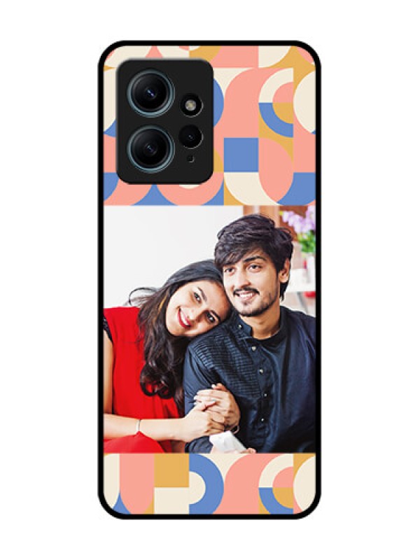 Custom Redmi Note 12 4G Custom Glass Phone CaseSemi - Circle Maze Pattern Design