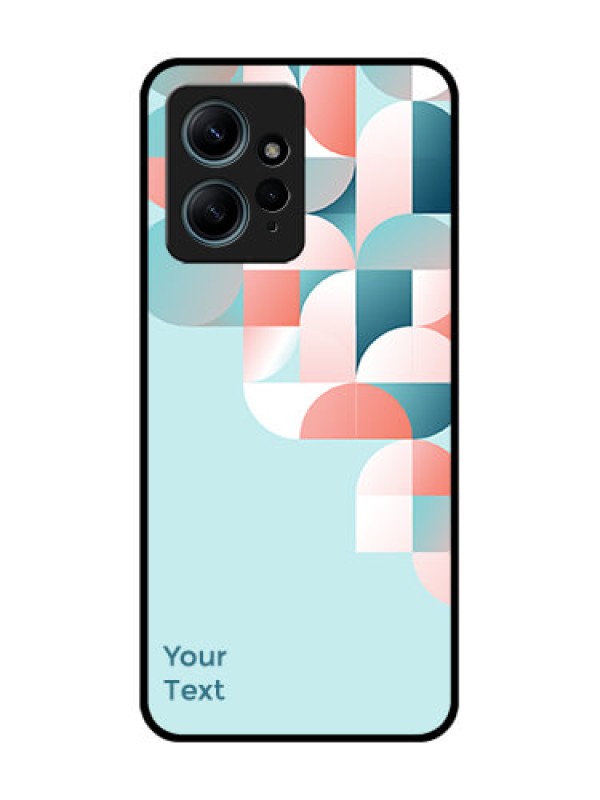 Custom Redmi Note 12 4G Custom Glass Phone CaseStylish Semi - Circle Pattern Design