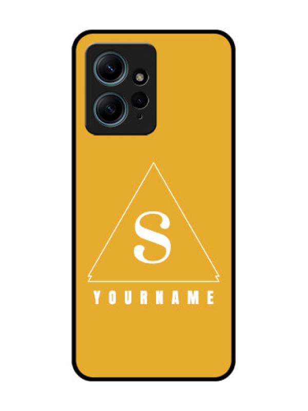 Custom Redmi Note 12 4G Custom Glass Phone CaseSimple Triangle Design