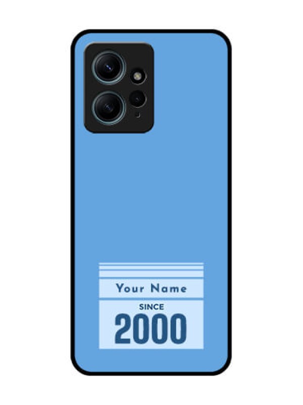 Custom Redmi Note 12 4G Custom Glass Phone CaseCustom Year Of Birth Design