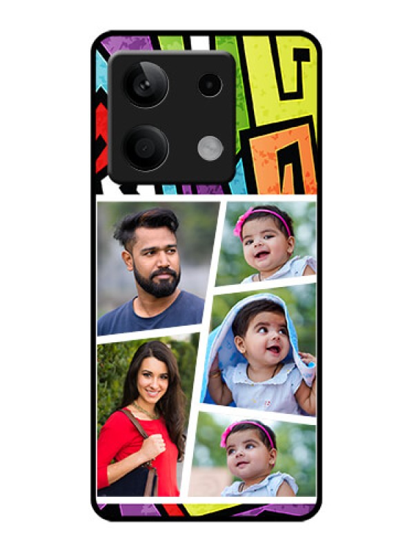 Custom Xiaomi Redmi Note 13 5G Custom Glass Phone Case - Graffiti Pattern Design