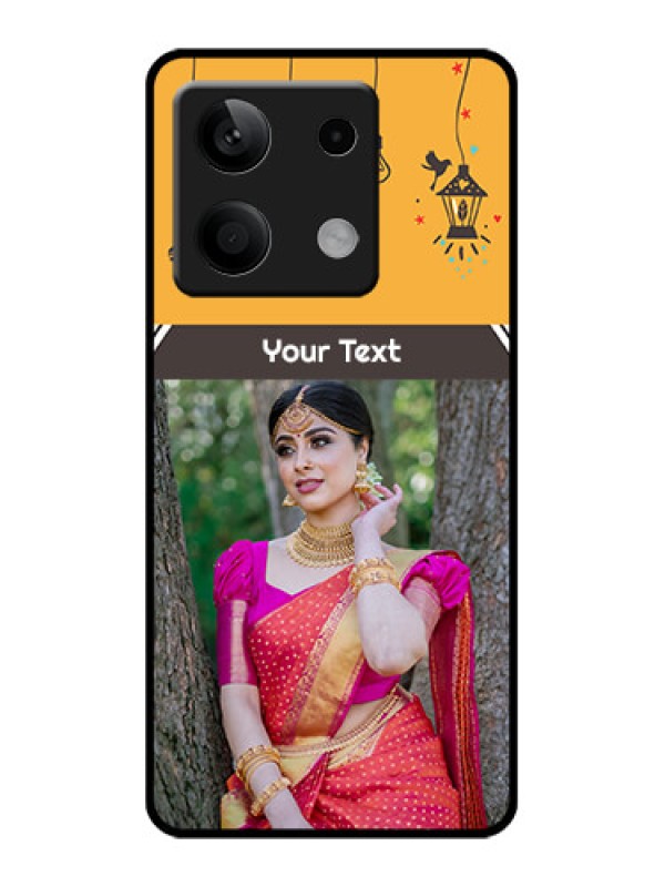 Custom Xiaomi Redmi Note 13 5G Custom Glass Phone Case - With Family Picture And Icons