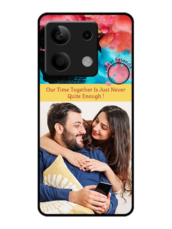 Custom Xiaomi Redmi Note 13 5G Custom Glass Phone Case - Quote With Acrylic Painting Design