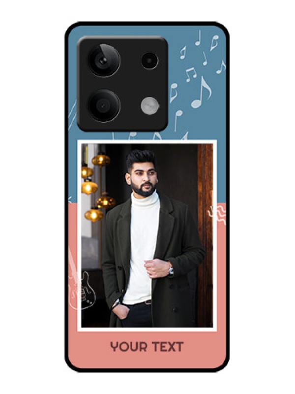 Custom Xiaomi Redmi Note 13 5G Custom Glass Phone Case - With Color Musical Note Design