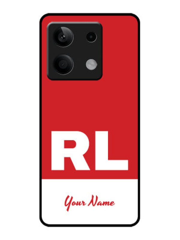 Custom Xiaomi Redmi Note 13 5G Custom Glass Phone Case - Dual Tone Custom Text Design