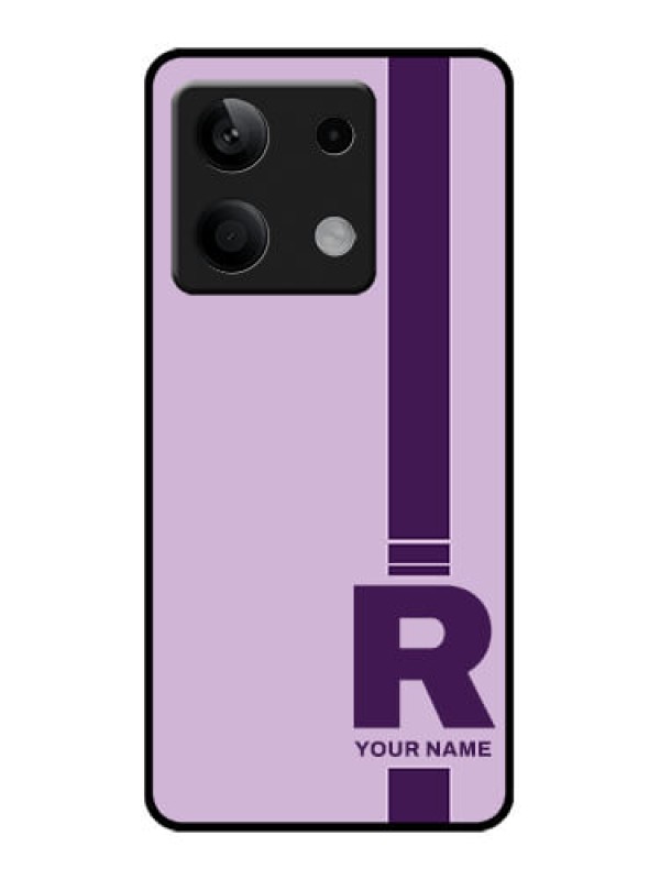 Custom Xiaomi Redmi Note 13 5G Custom Glass Phone Case - Simple Dual Tone Stripe With Name Design