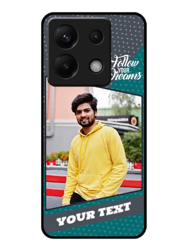Custom Xiaomi Redmi Note 13 Pro 5G Custom Glass Phone Case - Background Pattern Design With Quote