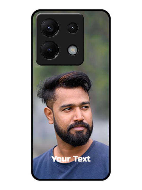 Custom Xiaomi Redmi Note 13 Pro 5G Custom Glass Phone Case - Photo With Text Design