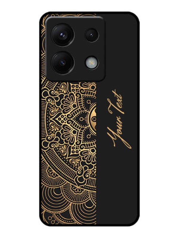 Custom Xiaomi Redmi Note 13 Pro 5G Custom Glass Phone Case - Mandala Art With Custom Text Design