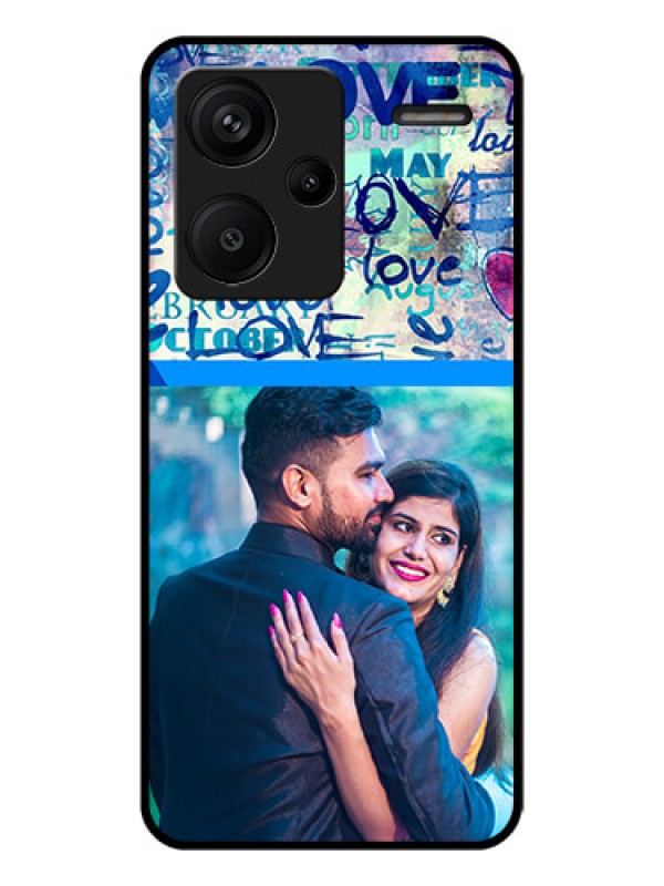 Custom Xiaomi Redmi Note 13 Pro Plus 5G Custom Glass Phone Case - Colorful Love Design