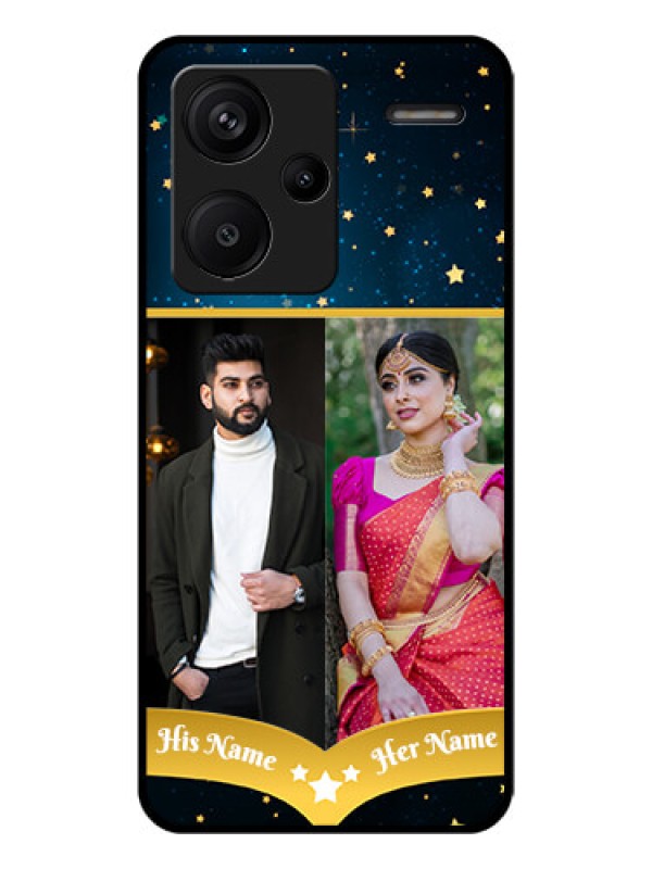Custom Xiaomi Redmi Note 13 Pro Plus 5G Custom Glass Phone Case - Galaxy Stars Backdrop Design