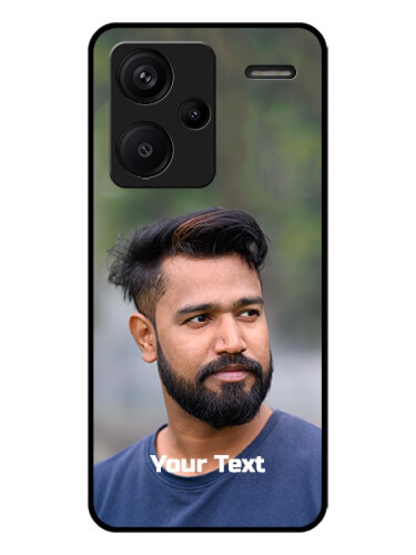 Custom Xiaomi Redmi Note 13 Pro Plus 5G Custom Glass Phone Case - Photo With Text Design
