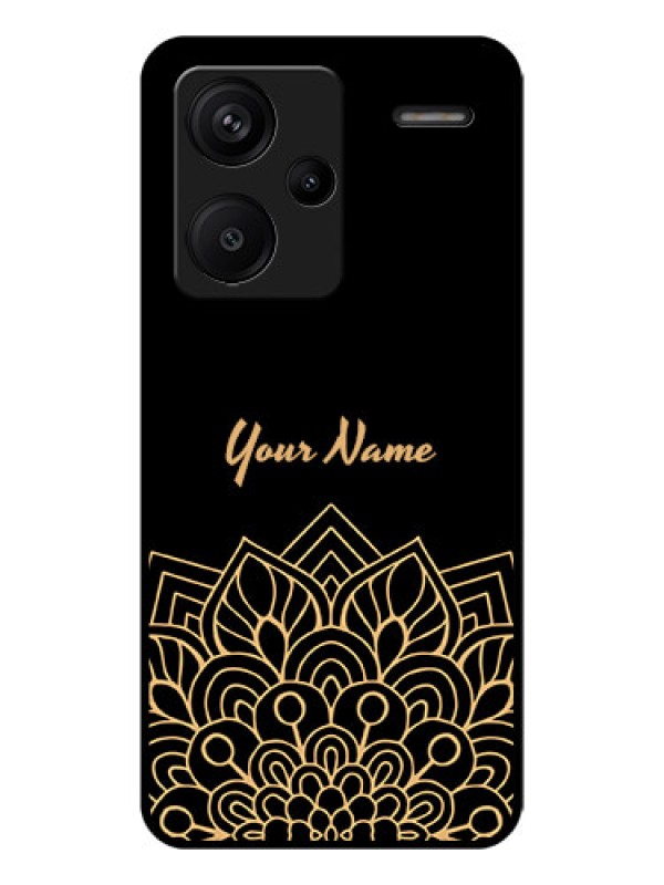 Custom Xiaomi Redmi Note 13 Pro Plus 5G Custom Glass Phone Case - Golden Mandala Design