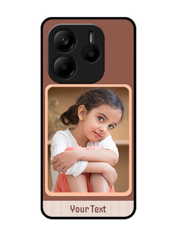 Custom Redmi Note 14 5G Custom Glass Phone CaseSimple Pic Upload Design