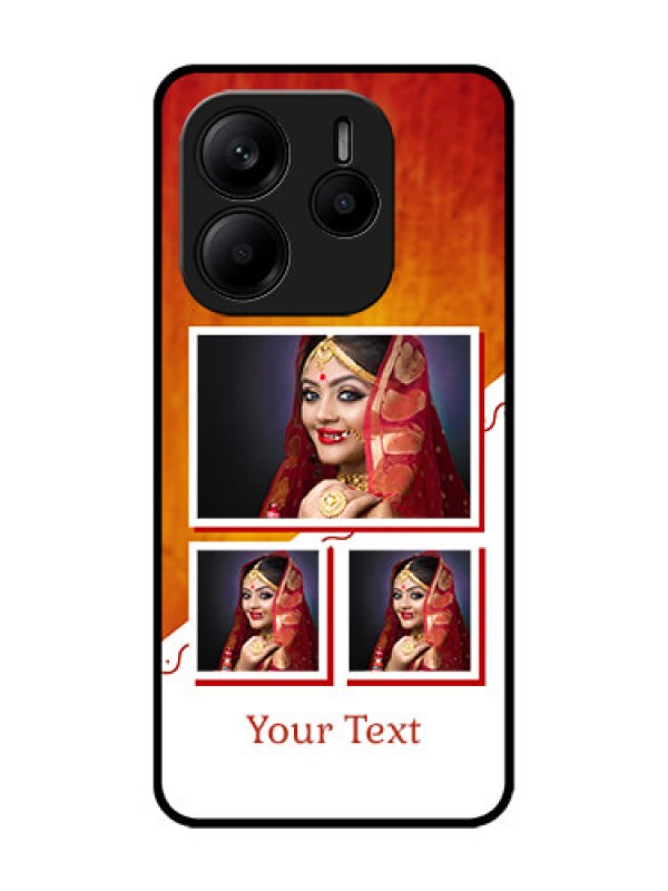 Custom Redmi Note 14 5G Custom Glass Phone CaseWedding Memories Design