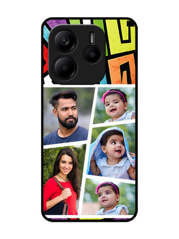 Custom Redmi Note 14 5G Custom Glass Phone CaseGraffiti Pattern Design