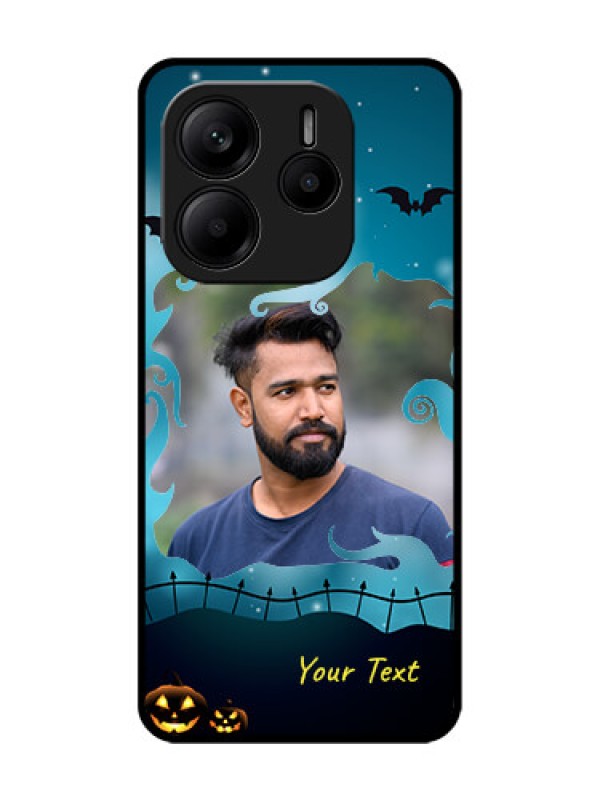 Custom Redmi Note 14 5G Custom Glass Phone CaseHalloween Frame Design