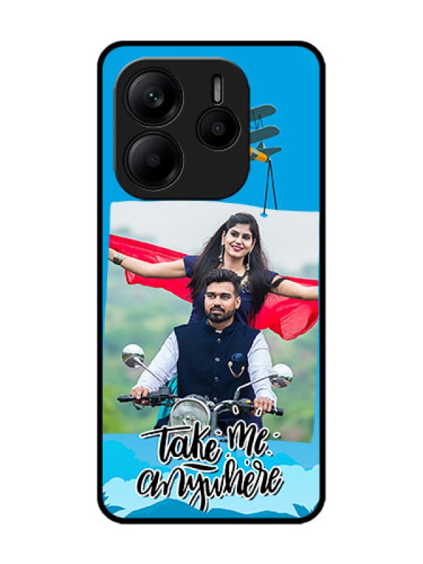 Custom Redmi Note 14 5G Custom Glass Phone CaseTraveller Design