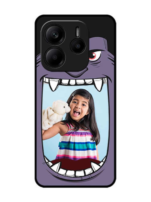 Custom Redmi Note 14 5G Custom Glass Phone CaseAngry Monster Design