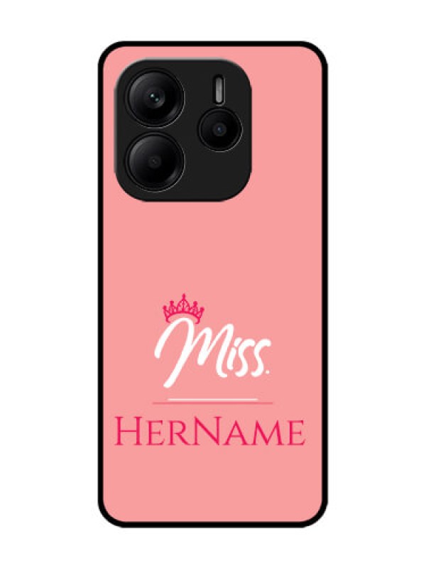 Custom Redmi Note 14 5G Custom Glass Phone CaseMrs With Name Design