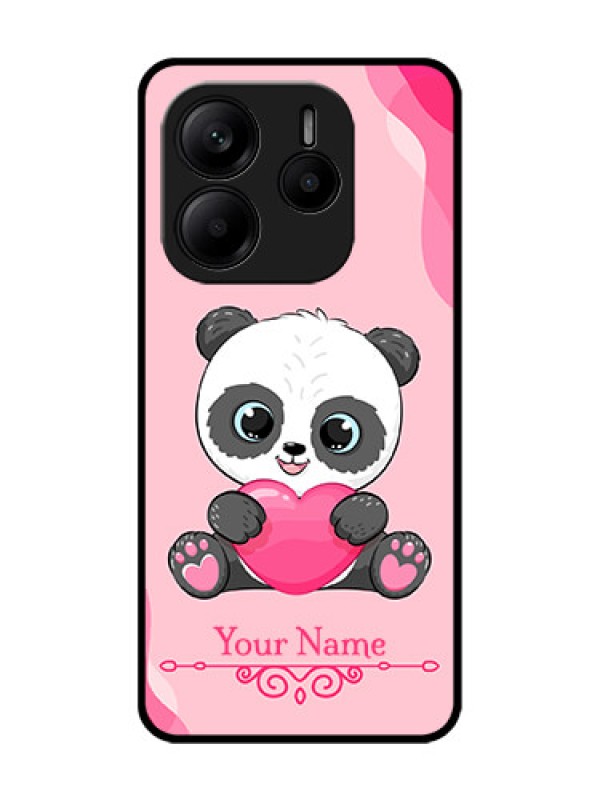 Custom Redmi Note 14 5G Custom Glass Phone CaseCute Panda Design