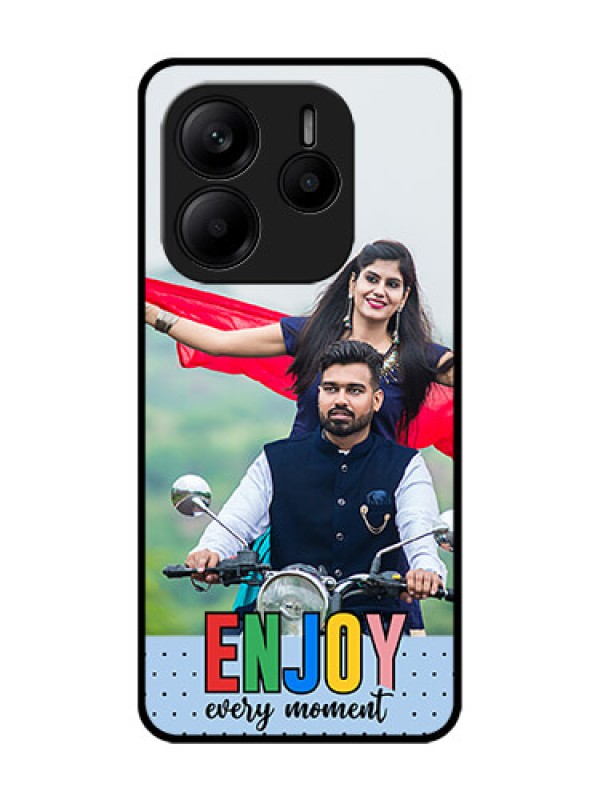 Custom Redmi Note 14 5G Custom Glass Phone CaseEnjoy Every Moment Design