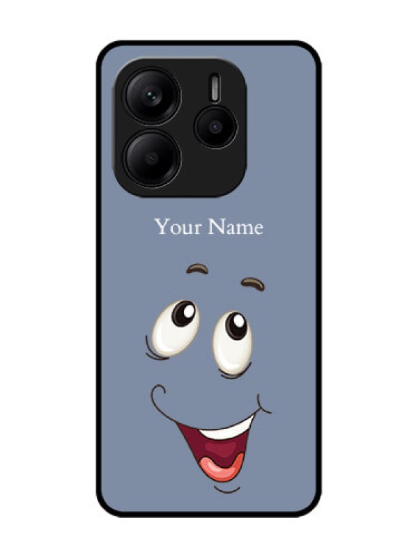 Custom Redmi Note 14 5G Custom Glass Phone CaseLaughing Cartoon Face Design
