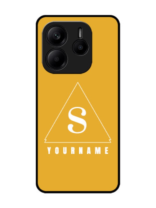 Custom Redmi Note 14 5G Custom Glass Phone CaseSimple Triangle Design