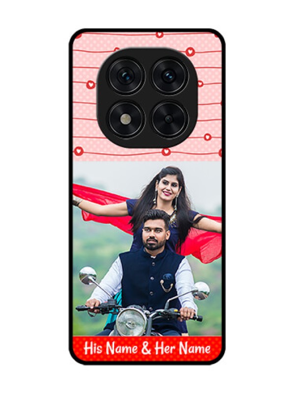 Custom Redmi Note 14 Pro 5G Custom Glass Phone CaseRed Pattern Case Design