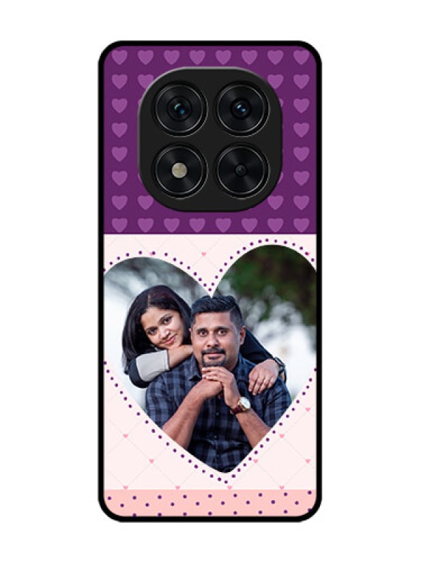 Custom Redmi Note 14 Pro 5G Custom Glass Phone CaseViolet Love Dots Design
