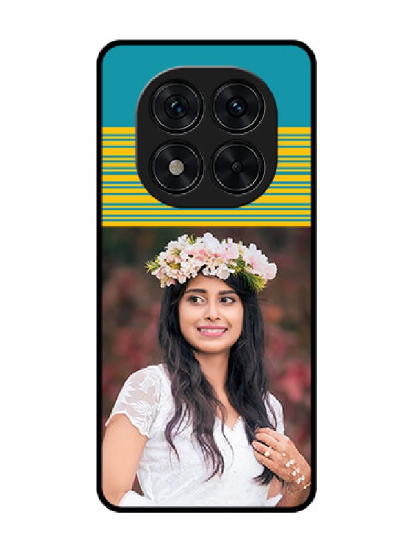 Custom Redmi Note 14 Pro 5G Custom Glass Phone CaseYellow and Blue Design