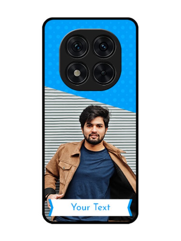 Custom Redmi Note 14 Pro 5G Custom Glass Phone CaseSimple Blue Color Design