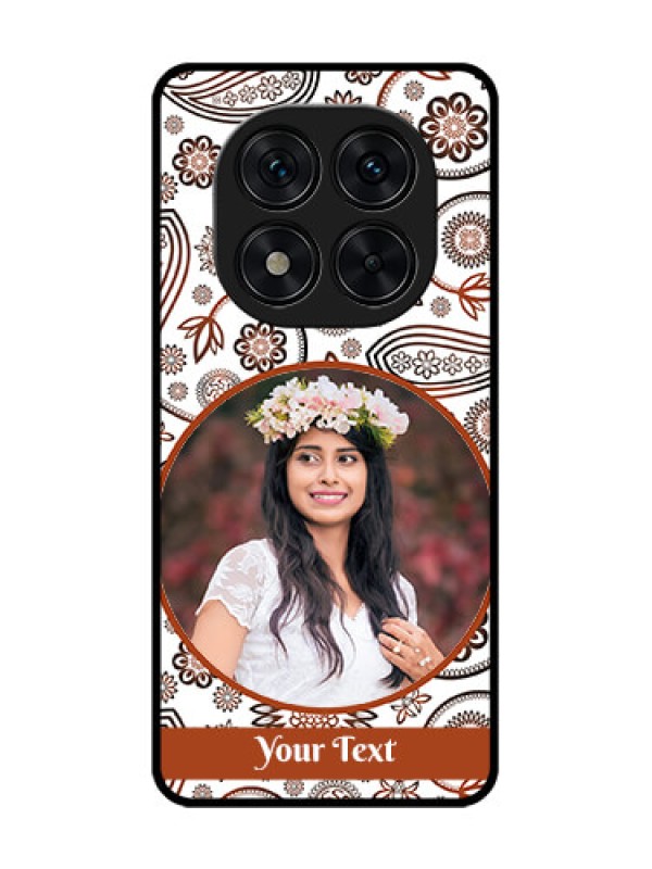 Custom Redmi Note 14 Pro 5G Custom Glass Phone CaseAbstract Flower Design