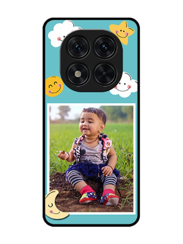 Custom Redmi Note 14 Pro 5G Custom Glass Phone CaseSmiley Kids Stars Design