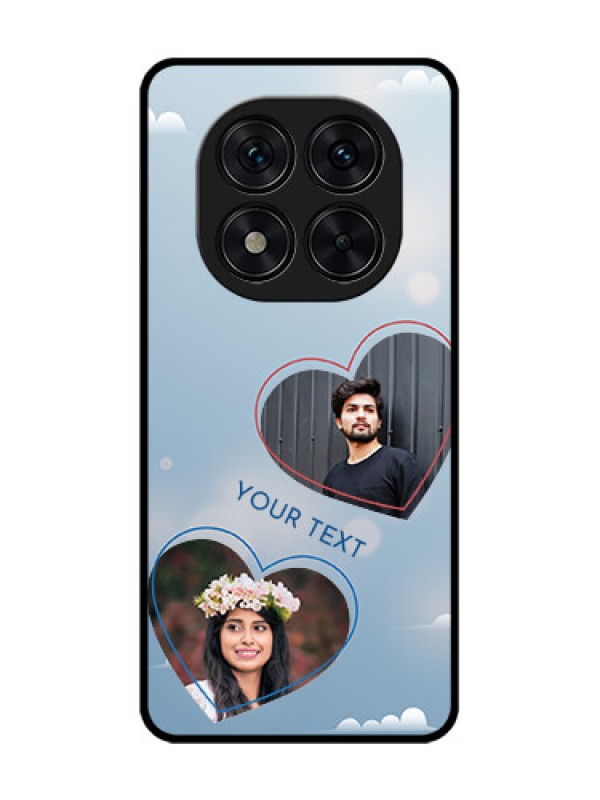 Custom Redmi Note 14 Pro 5G Custom Glass Phone CaseBlue Color Couple Design
