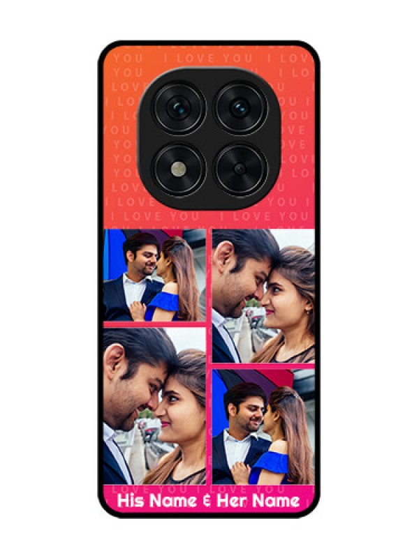 Custom Redmi Note 14 Pro 5G Custom Glass Phone CaseI Love You Pink Design