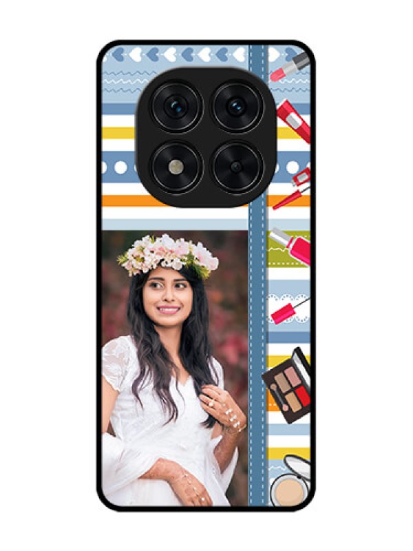 Custom Redmi Note 14 Pro 5G Custom Glass Phone CaseMakeup Icons Design