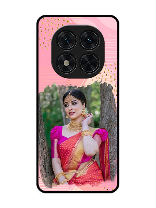 Custom Redmi Note 14 Pro 5G Custom Glass Phone CaseGold Glitter Splash Design