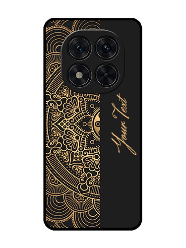 Custom Redmi Note 14 Pro 5G Custom Glass Phone CaseMandala Art With Custom Text Design