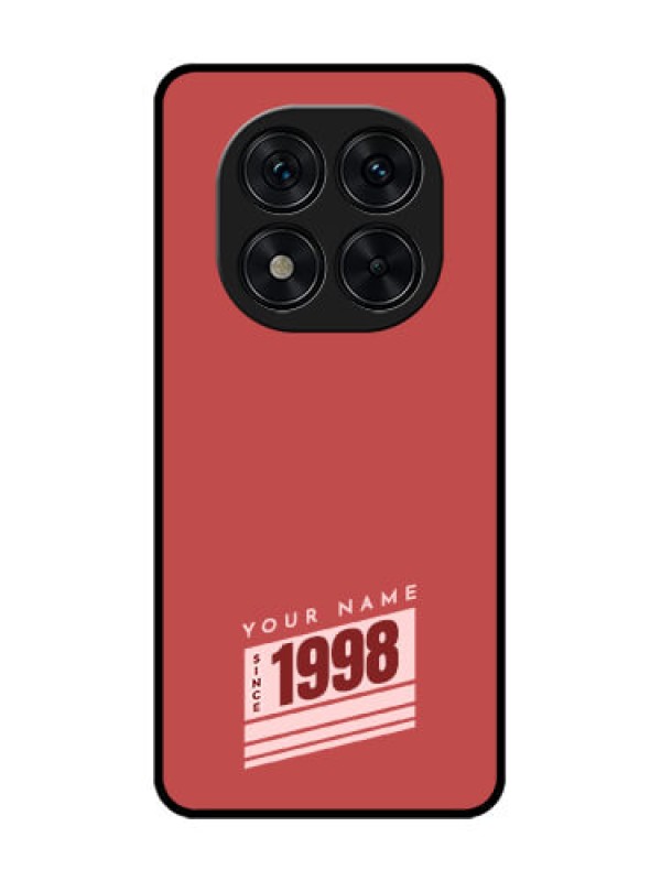 Custom Redmi Note 14 Pro 5G Custom Glass Phone CaseRed Custom Year Of Birth Design