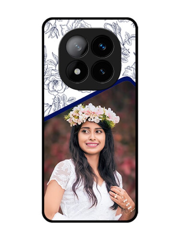Custom Redmi Note 14 Pro Plus 5G Custom Glass Phone CaseClassy Floral Design