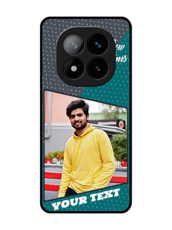 Custom Redmi Note 14 Pro Plus 5G Custom Glass Phone CaseBackground Pattern Design With Quote