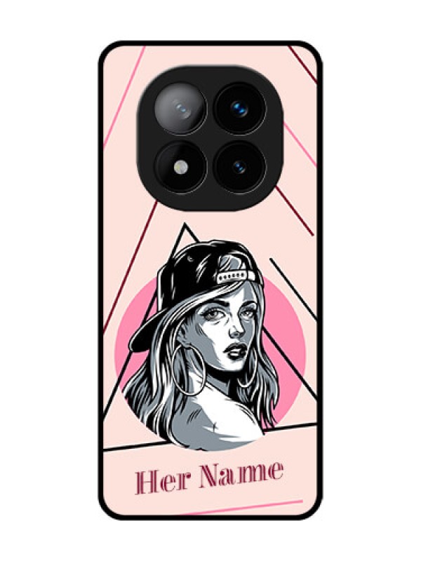 Custom Redmi Note 14 Pro Plus 5G Custom Glass Phone CaseRockstar Girl Design