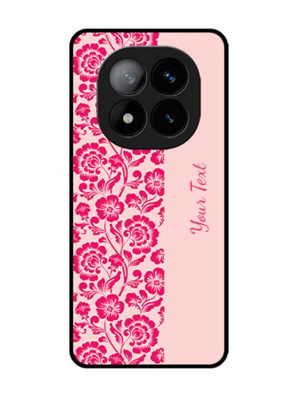 Custom Redmi Note 14 Pro Plus 5G Custom Glass Phone CaseAttractive Floral Pattern Design
