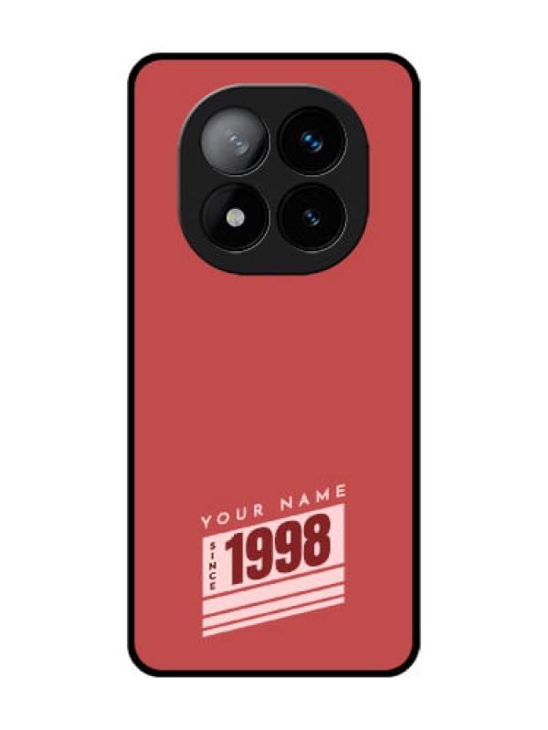 Custom Redmi Note 14 Pro Plus 5G Custom Glass Phone CaseRed Custom Year Of Birth Design