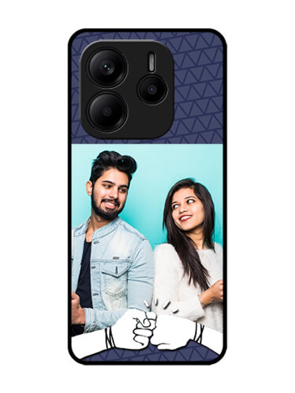 Custom Redmi Note 14 SE 5G Custom Glass Phone Case - With Best Friends Design