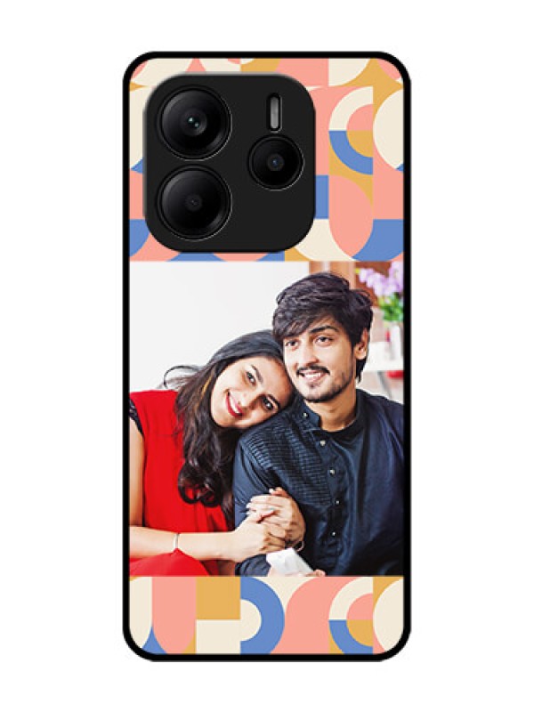 Custom Redmi Note 14 SE 5G Custom Glass Phone Case - Semi - Circle Maze Pattern Design