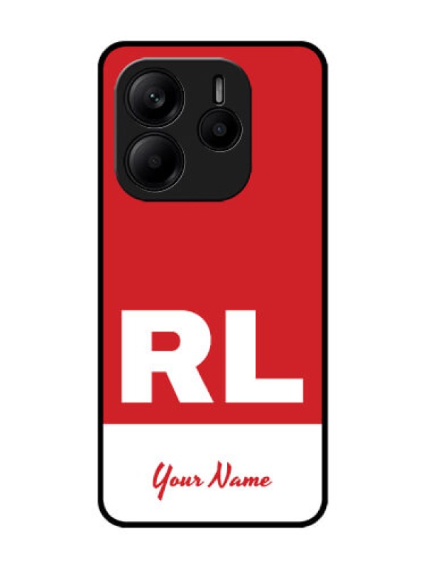 Custom Redmi Note 14 SE 5G Custom Glass Phone Case - Dual Tone Custom Text Design