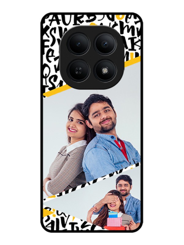 Custom Xiaomi Redmi Note 15 5G Custom Glass Phone Case - Letters Pattern Design