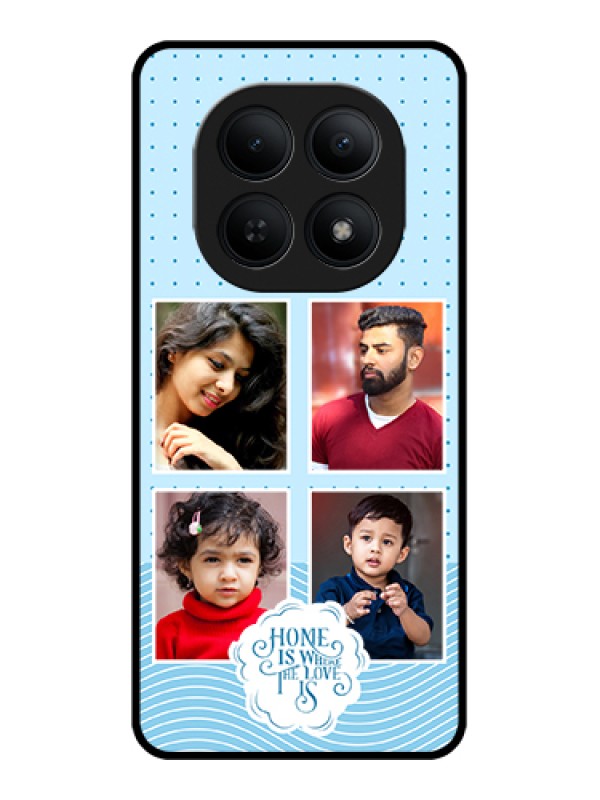Custom Xiaomi Redmi Note 15 5G Custom Glass Phone Case - Cute Love Quote With 4 Pic Upload Design